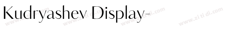 Kudryashev Display字体转换 Kudryashev Display字体转换